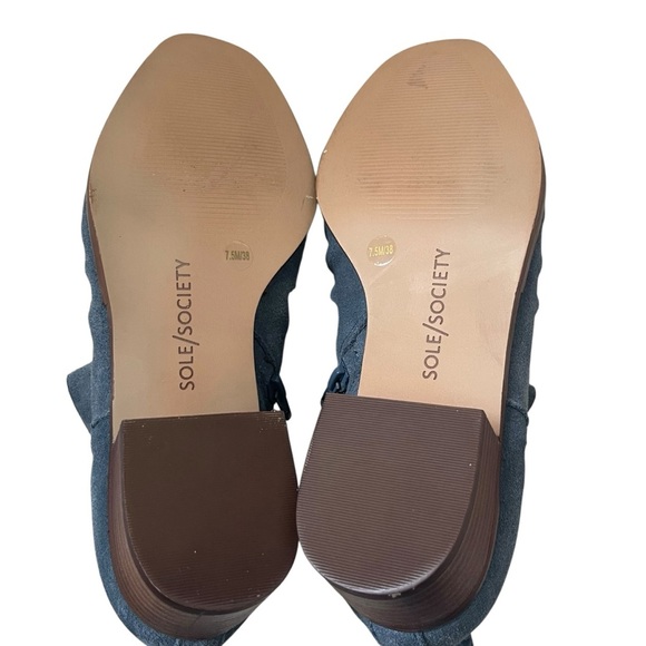 NEW Women's Blue Suede Ankle Boots Size 7.5 - Picture 10 of 15